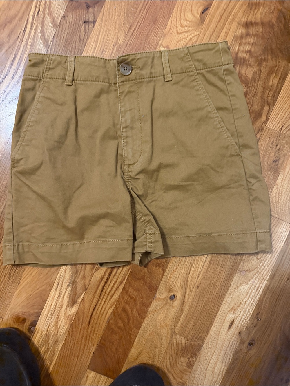 LOFT Women Flat Front Khaki Shorts